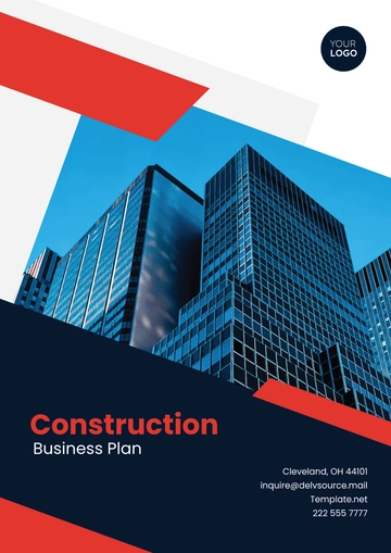 Free Construction Business Plan Template to Edit Online | Template.net