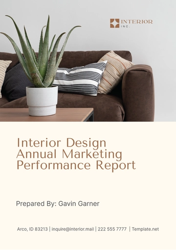 Free Interior Design Annual Marketing Performance Report Template to Edit Online