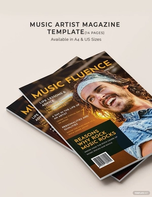 Music Artist Magazine Template