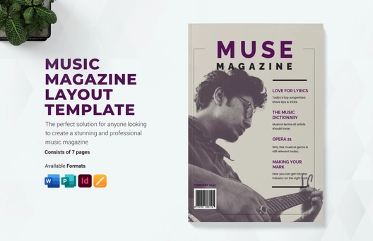 Music Magazine Layout Template