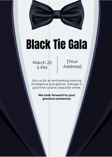Free Black Tie Event Invitation Template to Edit Online | Template.net