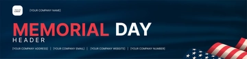 Free Memorial Day Header Template to Edit Online
