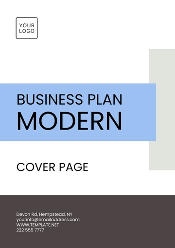 Free Business Plan Modern Cover Page Template to Edit Online