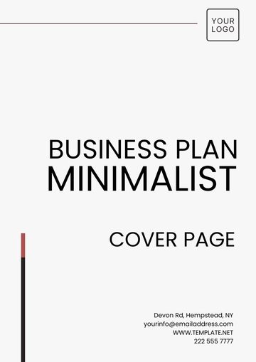 Free Business Plan Minimalist Cover Page Template to Edit Online