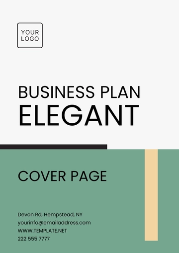 Free Business Plan Elegant Cover Page Template to Edit Online