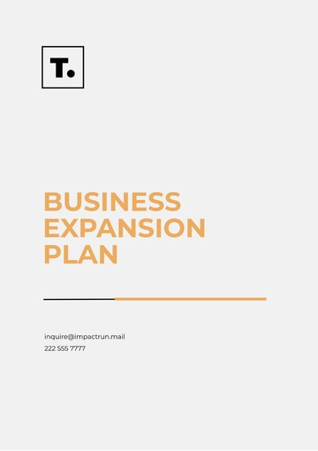 Free Printable Business Expansion Plan Template to Edit Online