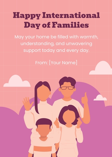 Free International Day of Families Wishes Template to Edit Online Free International Day of Families Wishes Template to Edit Online