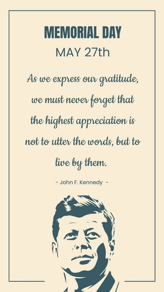 Free Memorial Day Photo Quotes Template to Edit Online