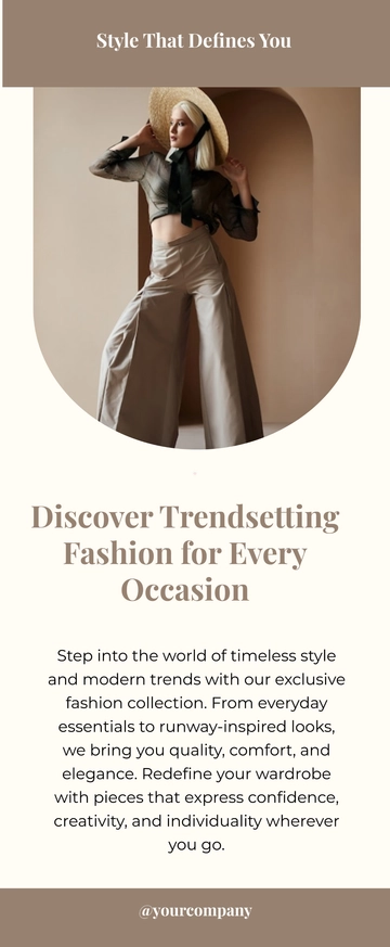 Free Fashion Retractable Banner Template to Edit Online