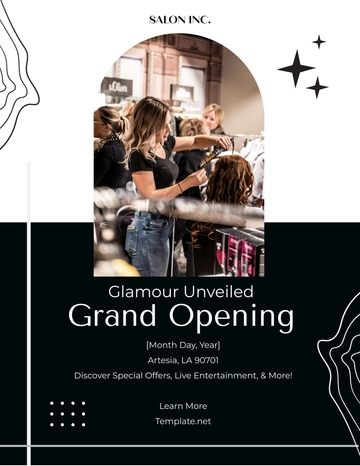 Free Salon Grand Opening Flyer Template to Edit Online
