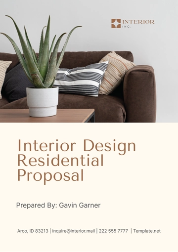 Free Interior Design Residential Proposal Template to Edit Online