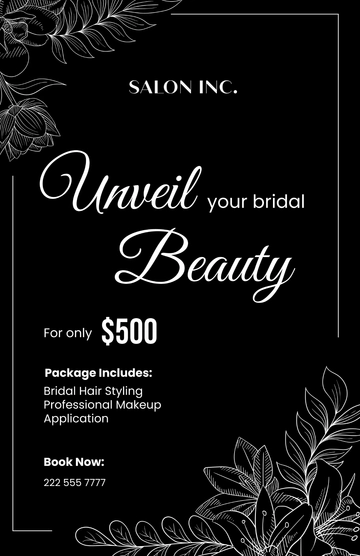 Free Salon Bridal Package Poster Template to Edit Online