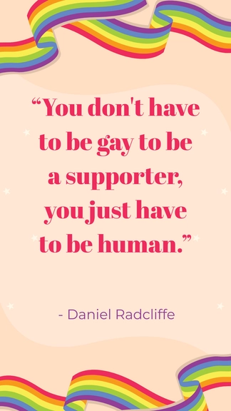 Free Pride Month Support Quotes Template to Edit Online