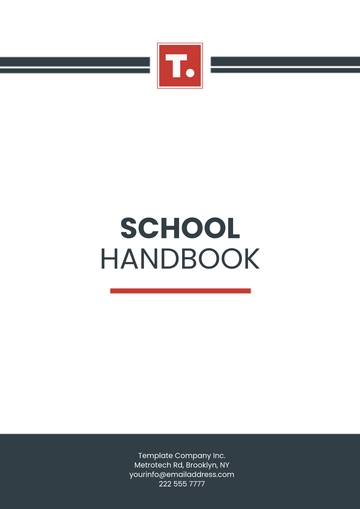 Free School Handbook Template to Edit Online | Template.net