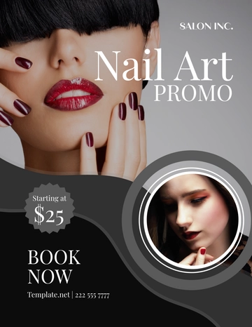 Free Salon Nail Art Promotion Flyer Template to Edit Online