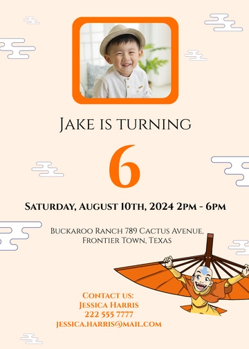Free Avatar Birthday Invitation Template to Edit Online