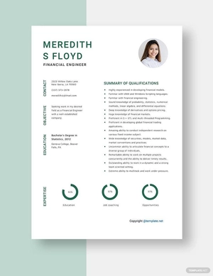 Financial Engineer Resume