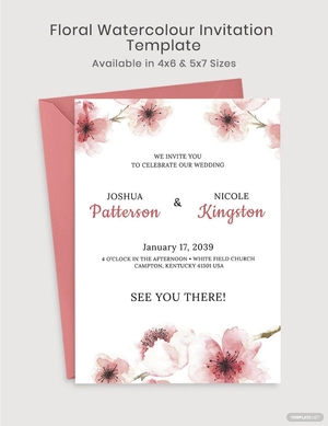 Floral Watercolour Invitation Template