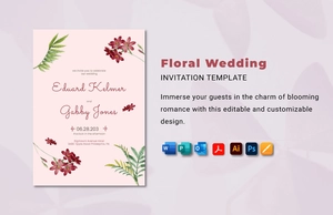 Floral Wedding Invitation Template