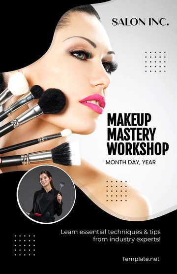 Free Salon Makeup Workshop Poster Template to Edit Online