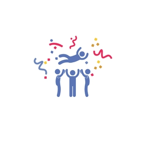 Free Group Celebration Icon to Edit Online