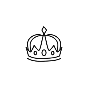 Free Crown Line Icon to Edit Online