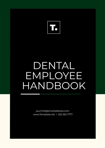 Free Dental Employee Handbook Template to Edit Online