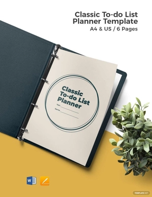 Classic To Do List Planner Template