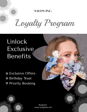 Free Salon Loyalty Program Flyer Template to Edit Online