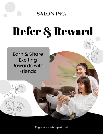 Free Salon Referral Program Flyer Template to Edit Online