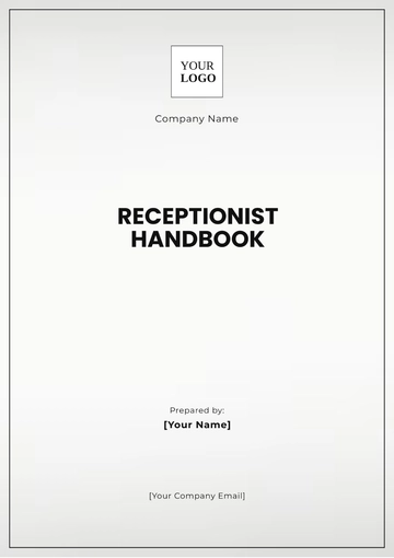 Free Receptionist Handbook Template to Edit Online