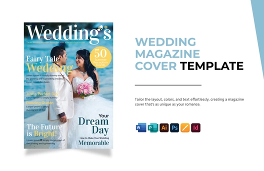 Wedding Magazine Cover Template