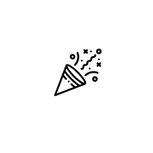 Free Black Celebration Icon to Edit Online