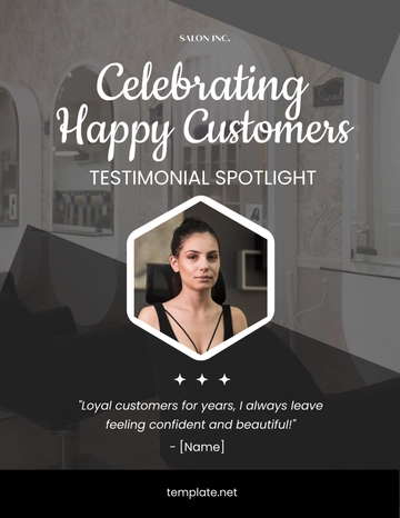 Free Blank Salon Customer Testimonial Flyer Template to Edit Online