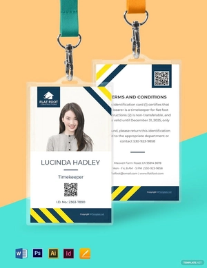 Sample Construction ID Card Template