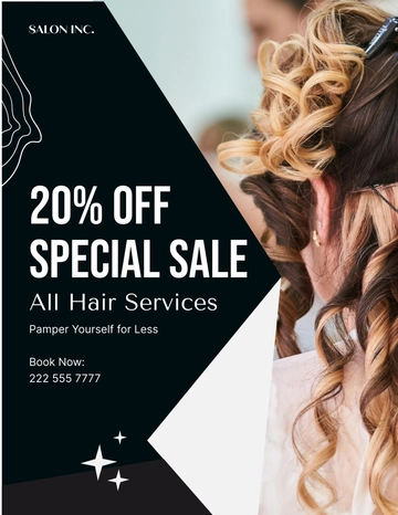 Free Salon Sale Flyer Template to Edit Online