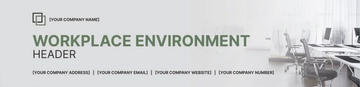Free Workplace Environment Header Template to Edit Online