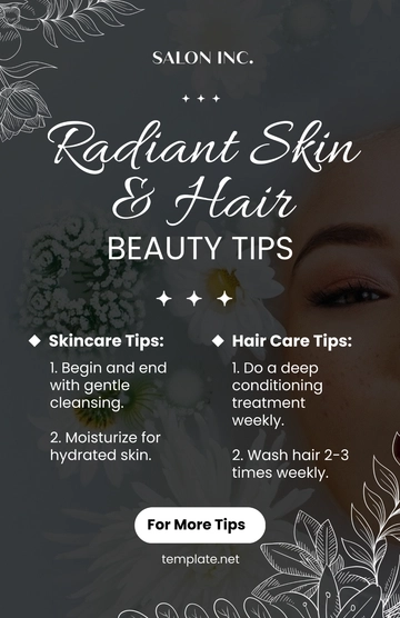 Free Salon Beauty Tips Poster Template to Edit Online