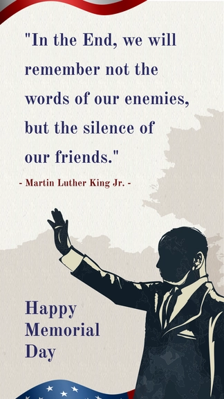 Free Memorial Day Instagram Quotes Template to Edit Online