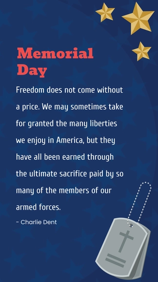 Free Memorial Day Sad Quotes Template to Edit Online