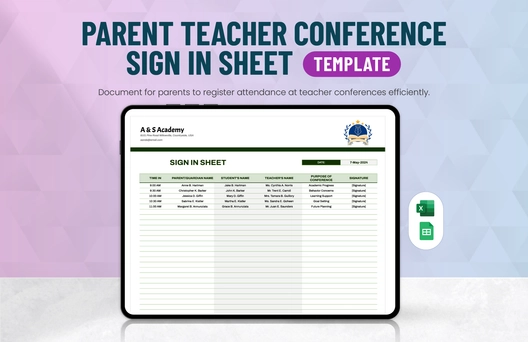 Parent Teacher Conference Sign in Sheet Template Parent Teacher Conference Sign in Sheet Template