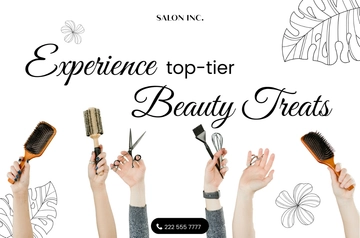 Free Salon Service Banner Template to Edit Online