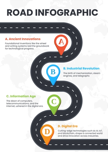 Free Road Infographic Template to Edit Online