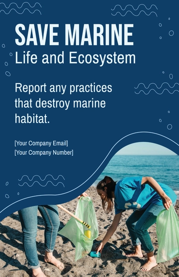 Free Marine Environment Poster Template to Edit Online