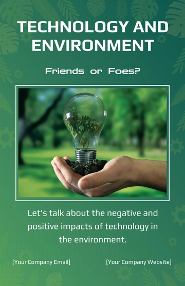 Free Technology And Environment Poster Template to Edit Online