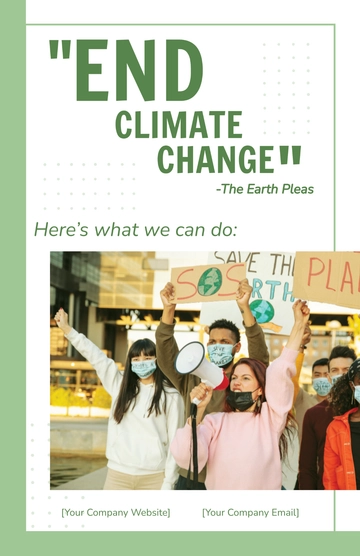 Free Environment And Climate Change Poster Template to Edit Online
