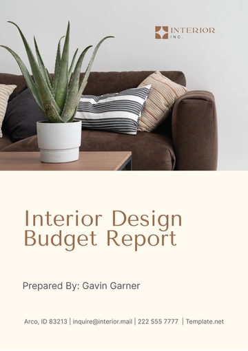 Free Interior Design Budget Report Template to Edit Online