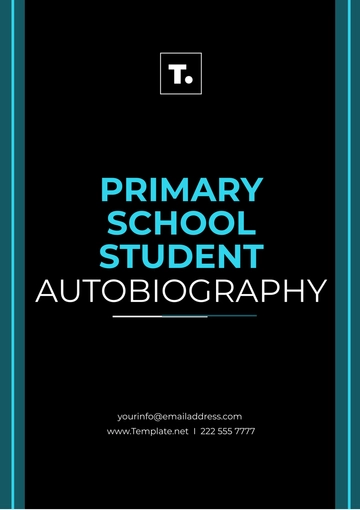 Free Primary School Student Autobiography Template to Edit Online