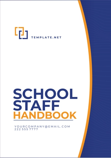 Free School Staff Handbook Template to Edit Online