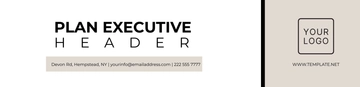 Free Plan Executive Header Template to Edit Online